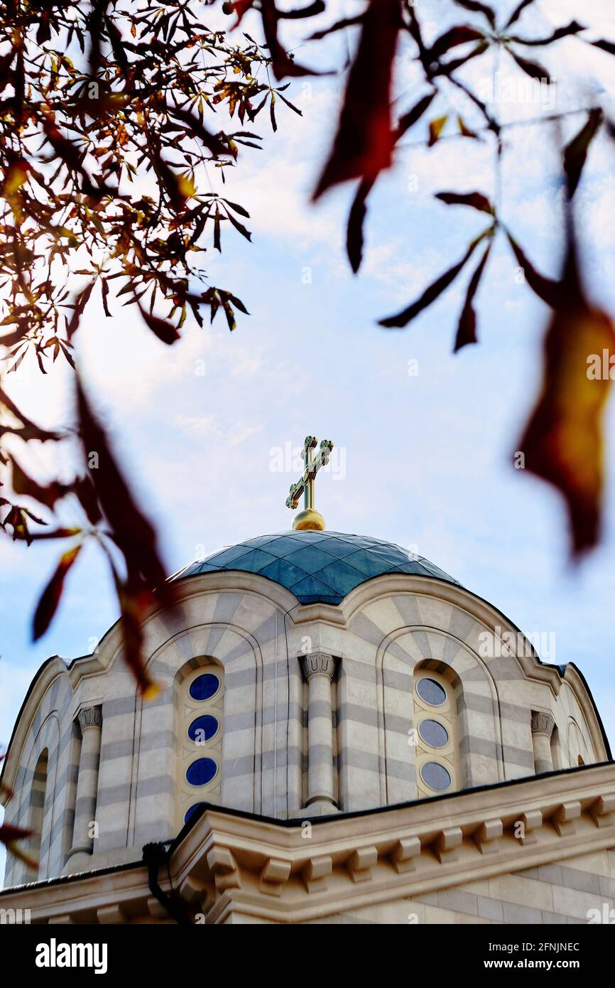 Die Hauptkuppel der St. Vladimir`s Kathedrale in Taurischen Chersonesos. Stockfoto